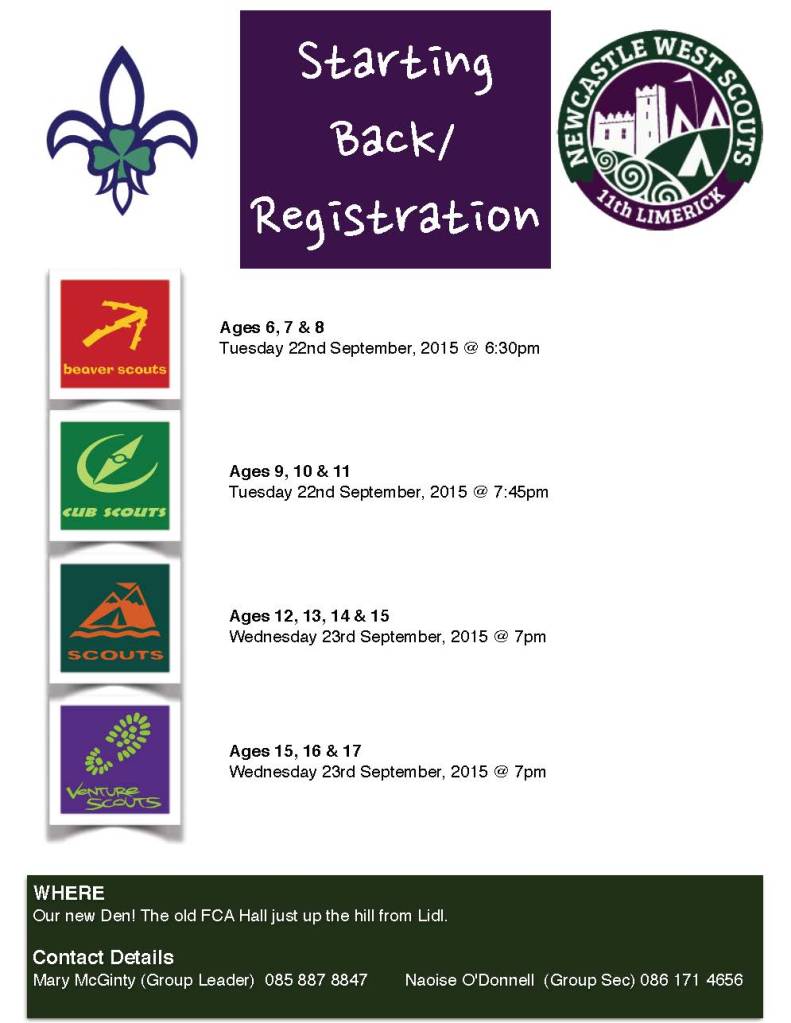 Starting Back September  2015